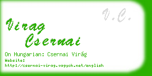 virag csernai business card